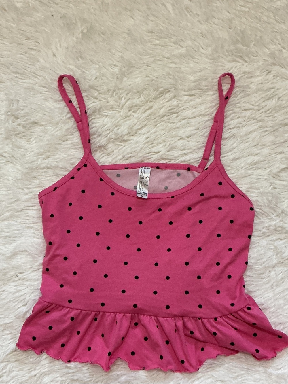 Pink Polka Dot Cami Pajama Top